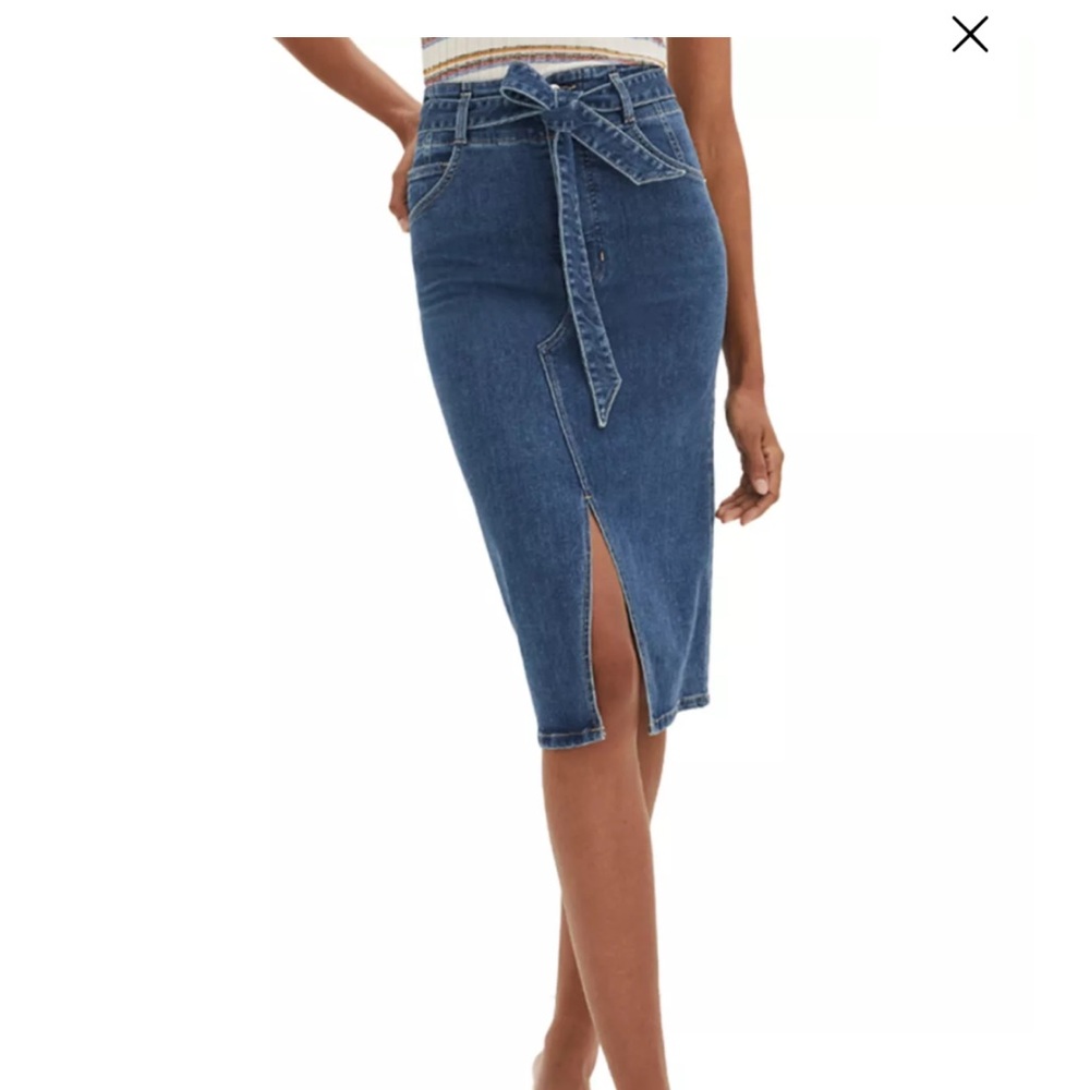 Veronica Beard Nazia denim pencil skirt